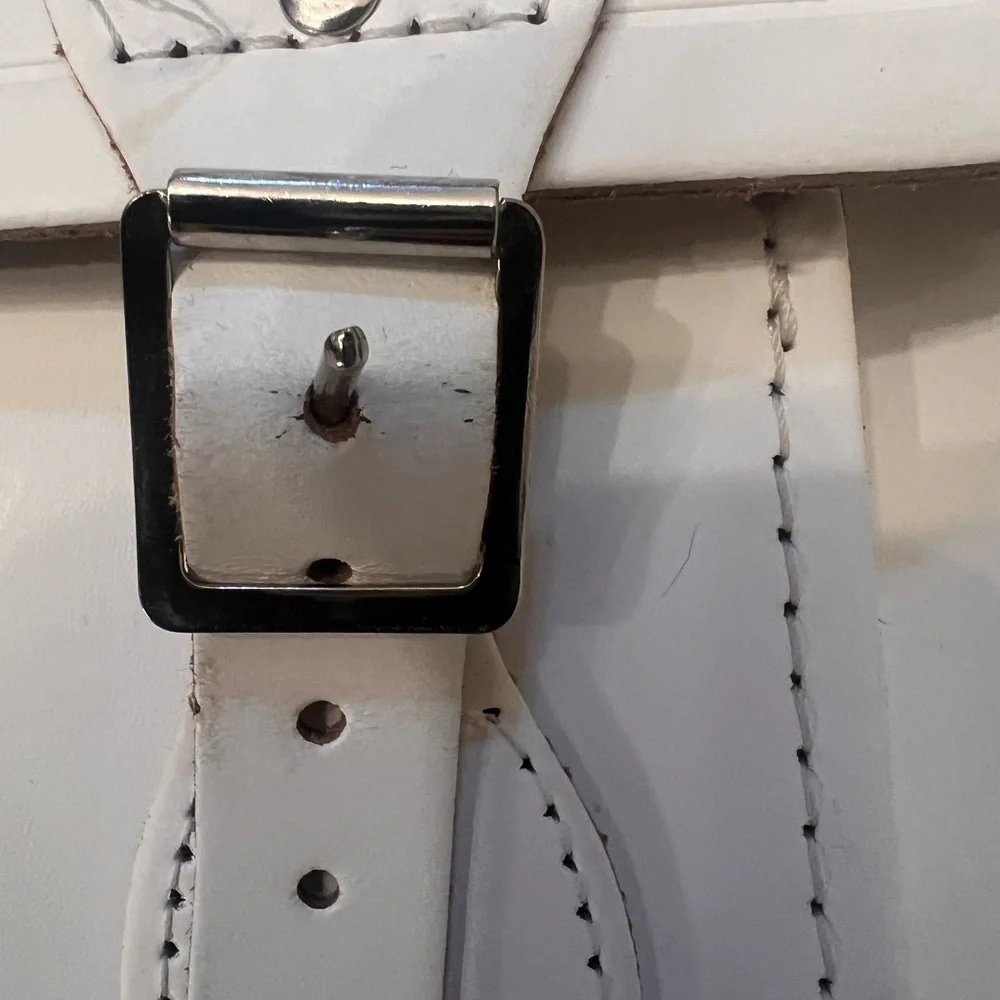 Cambridge Satchel Company White Leather Crossbody Satchel - Picture 6 of 14